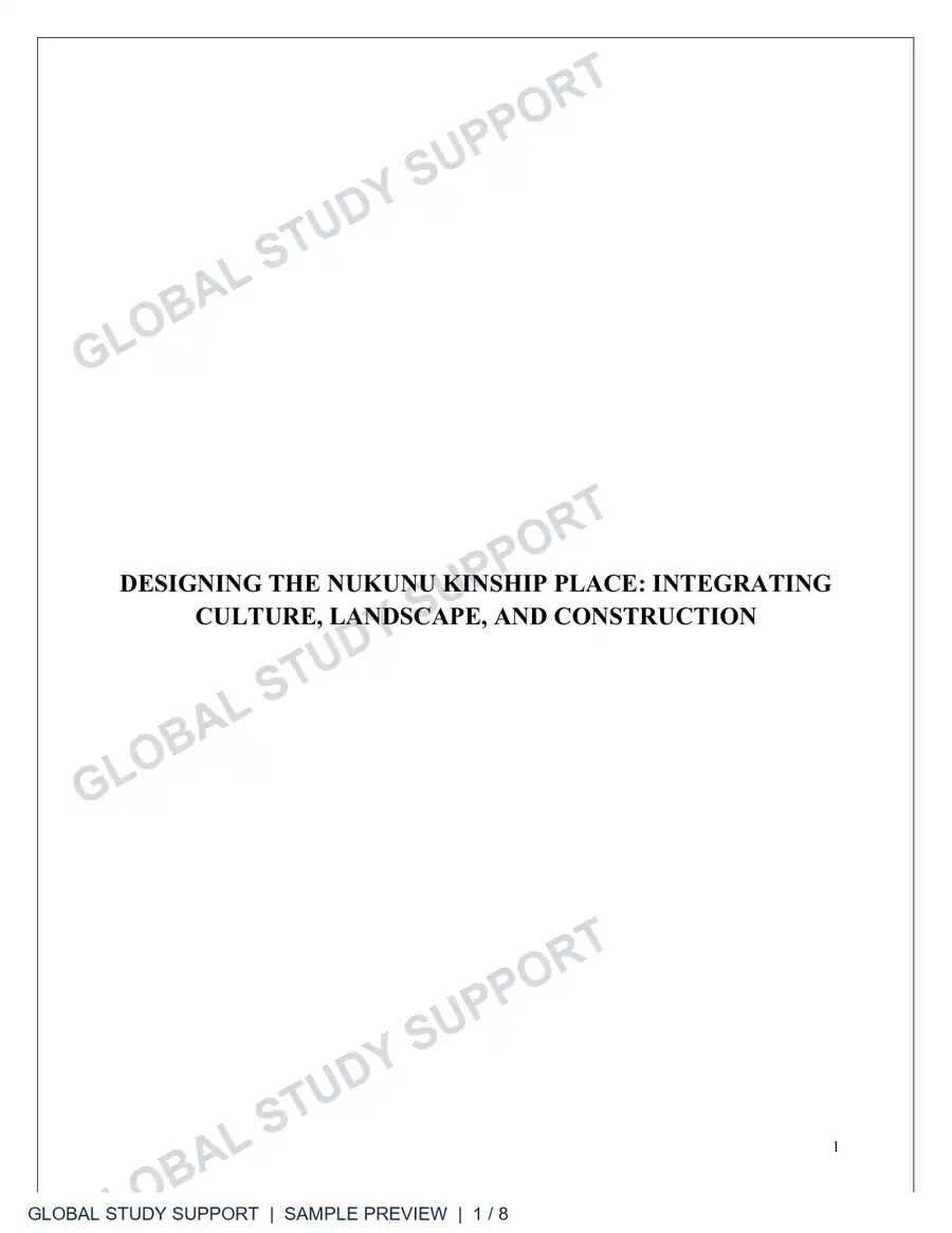 Cultural and Architectural Design Study report preview